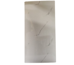 White With Grey Outlined UV Coated Marble Sheet, Self Adhesive And Washable Wall Stickers For Wall Decoration ( Set Of 10 )(MS-05)