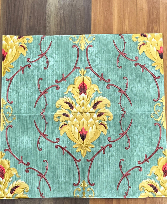 3D Floral Wallpaper PE Foam Self Adhesive Design Wall Stickers DIY Wallpaper for Home Hotel Living Room Bedroom Cafe Decor (70 CM x 77 CM) (Light Yellow)(Set Of 5)(FS-42)