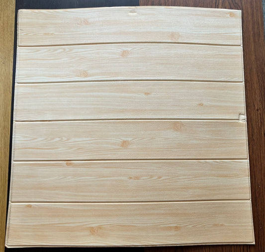 Wooden Wall Panels Stickers PE Foam Self-Adhesive Wallpaper Waterproof Modern Style for Living Room Bedroom Kitchen Background Wall Decoration (70 CM x 70 CM)(set of 5)(FS-48)