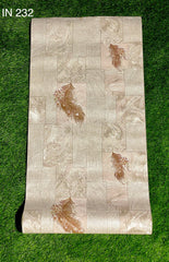 gold & Brown Royal design Not Self Adhesive 53 Cm X 1000 Cm for PVC Vinyl Coated for Wall Bedroom Living Room Latest Stylish for Home Decoration ( 57 Sqft Roll) (IN 232)