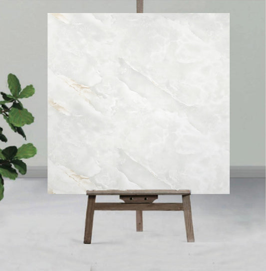 Pastel And light Brown UV Coated Real Marble Tile Designed wall Stickers, Self Adhesive And Washable Wall Stickers For Wall Decoration (60 CM x 60 CM) ( Set Of 05 )(MS-53)