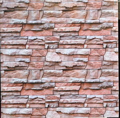 Bricks shaded UV Coated Real Marble Tile Designed wall Stickers, Self Adhesive And Washable Wall Stickers For Wall Decoration (60 CM x 60 CM) ( Set Of 05 )(MS-61)