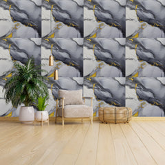 GARY & GOLD UV Coated Real Marble Tile Designed wall Stickers, Self Adhesive And Washable Wall Stickers For Wall Decoration (60 CM x 60 CM) ( Set Of 05 )(MS-73)