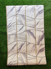 Marble finish design with golden stripes Not Self Adhesive 53 Cm X 1000 Cm for PVC Vinyl Coated for Wall Bedroom Living Room Latest Stylish for Home Decoration ( 57 Sqft Roll) (AW-01)