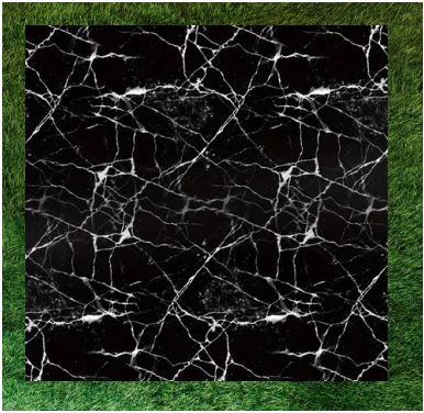 Black UV Coated Real Marble Tile Designed wall Stickers, Self Adhesive And Washable Wall Stickers For Wall Decoration (60 CM x 60 CM) ( Set Of 05 )(MS-24)