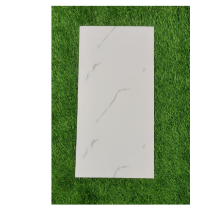 White With Grey Outlined UV Coated Marble Sheet, Self Adhesive And Washable Wall Stickers For Wall Decoration ( Set Of 10 )(MS-05)