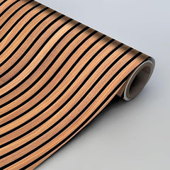 Infidecor Wooden Wallpaper for Walls | Vertical Wood Wall Stickers for Wall Decor | Self Adhersive Wall Paper for Home Kitchen Living Room and Bedroom | (45Cm X 500Cm) | Brown