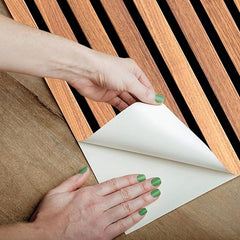 Infidecor Wooden Wallpaper for Walls | Vertical Wood Wall Stickers for Wall Decor | Self Adhersive Wall Paper for Home Kitchen Living Room and Bedroom | (45Cm X 500Cm) | Brown