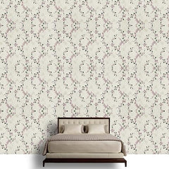 Infidecor Light Cream Blossom SELF Adhesive Wallpaper for Living Room Bedroom Office Hall Corridor Peel and Stick Vinyl Wallpaper - (45cm X 500cm)- 25 SQFT