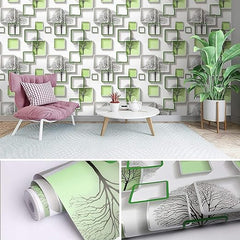 Infidecor Kitchen Sticker Sheets for Shelves Oil Proof Waterproof self Adhesive Wallpaper Cupboard mats Liner roll for Kitchen Platform, Wardrobe Marble Sheets for Wall (45*500 cm) (Dreagon Green )