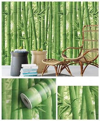 Infidecor Self Adhesive Decorative Bamboo Wallpaper/Waterproof PVC Vinyl Wallpaper for Bedroom, Living Room, Dining Hall, Master Room (45cm X 500cm)