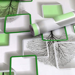 Infidecor Kitchen Sticker Sheets for Shelves Oil Proof Waterproof self Adhesive Wallpaper Cupboard mats Liner roll for Kitchen Platform, Wardrobe Marble Sheets for Wall (45*500 cm) (Dreagon Green )