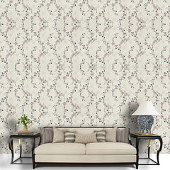 Infidecor Light Cream Blossom SELF Adhesive Wallpaper for Living Room Bedroom Office Hall Corridor Peel and Stick Vinyl Wallpaper - (45cm X 500cm)- 25 SQFT
