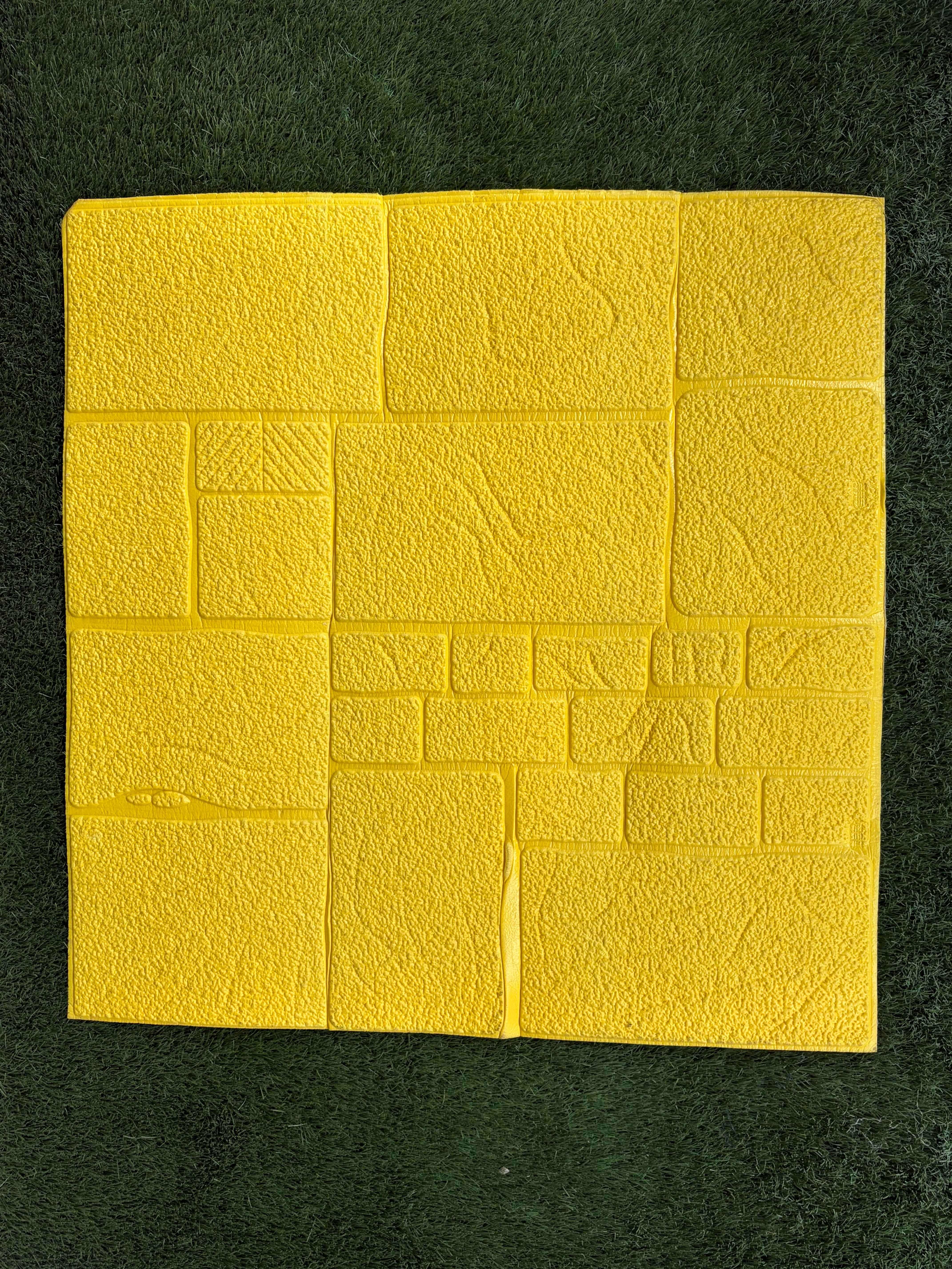 3D Floral Wallpaper PE Foam Self Adhesive Design Wall Stickers DIY Wallpaper for Home Hotel Living Room Bedroom Cafe Decor (70 CM x 77 CM) (Light Yellow)(Set Of 5)(FS-23)