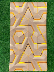 Infidecor 3d Wall Paper for Wall Decor - 3D Wall Sticker for Bedroom - Self Adhesive - Peel & Stick - Wallpaper for Walls (45cm x 500cm,Brown & Yellow, 1, Wallpaper Roll)