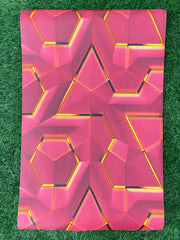 Infidecor 3d Wall Paper for Wall Decor - 3D Wall Sticker for Bedroom - Self Adhesive - Peel & Stick - Wallpaper for Walls (45cm x 500cm,Red & Yellow, 1, Wallpaper Roll)