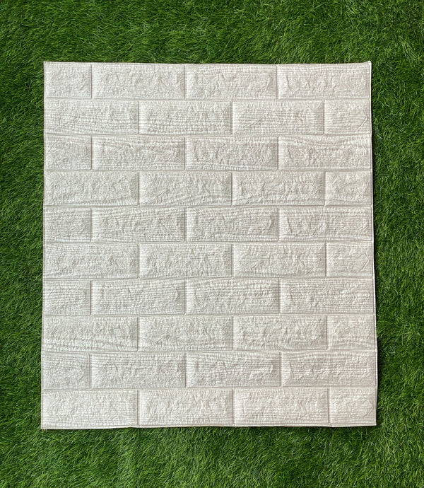 3D Brick Wallpaper PE Foam Self Adhesive Brick Design Wall Stickers DIY Wallpaper for Home Hotel Living Room Bedroom Cafe Decor (70CM*77CM)(Pack Of 5)(FS-25)