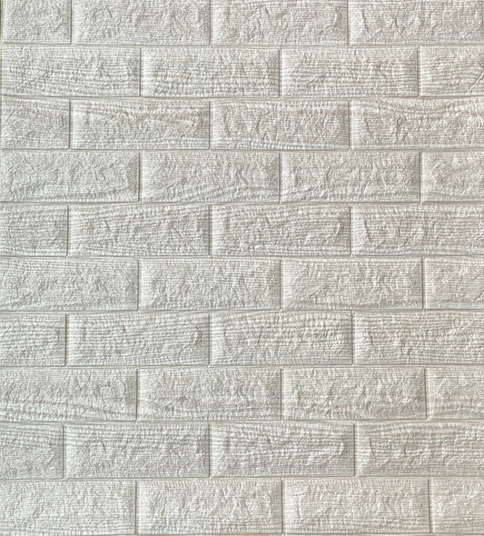 3D Brick Wallpaper PE Foam Self Adhesive Brick Design Wall Stickers DIY Wallpaper for Home Hotel Living Room Bedroom Cafe Decor (70CM*77CM)(Pack Of 5)(FS-25)