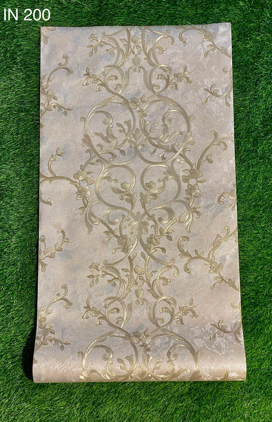 floral Marble finish design with golden pattern Not Self Adhesive 53 Cm X 1000 Cm for PVC Vinyl Coated for Wall Bedroom Living Room Latest Stylish for Home Decoration ( 57 Sqft Roll) (in-200)