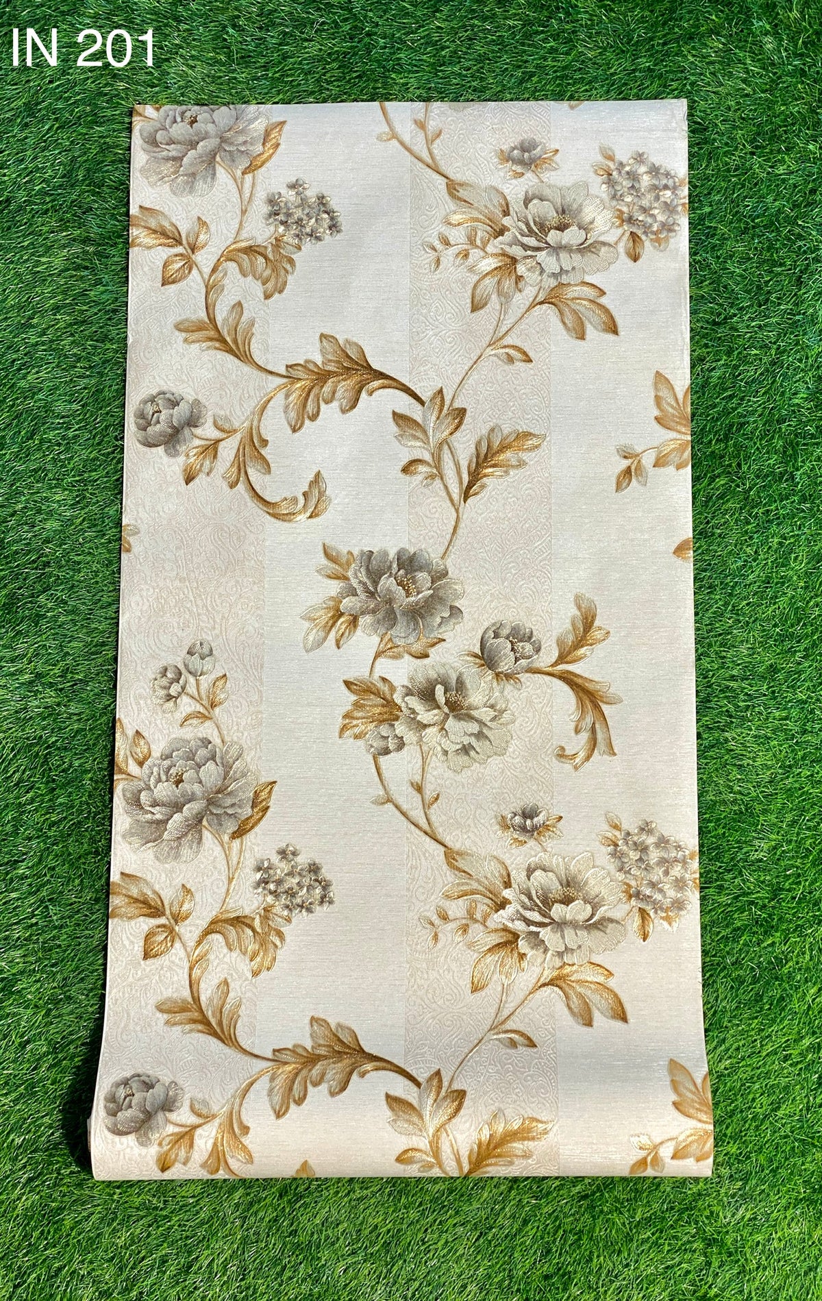 Black & Gold  Pattern Design Not Self Adhesive 53 Cm X 1000 Cm for PVC Vinyl Coated for Wall Bedroom Living Room Latest Stylish for Home Decoration ( 57 Sqft Roll) (IN-201)