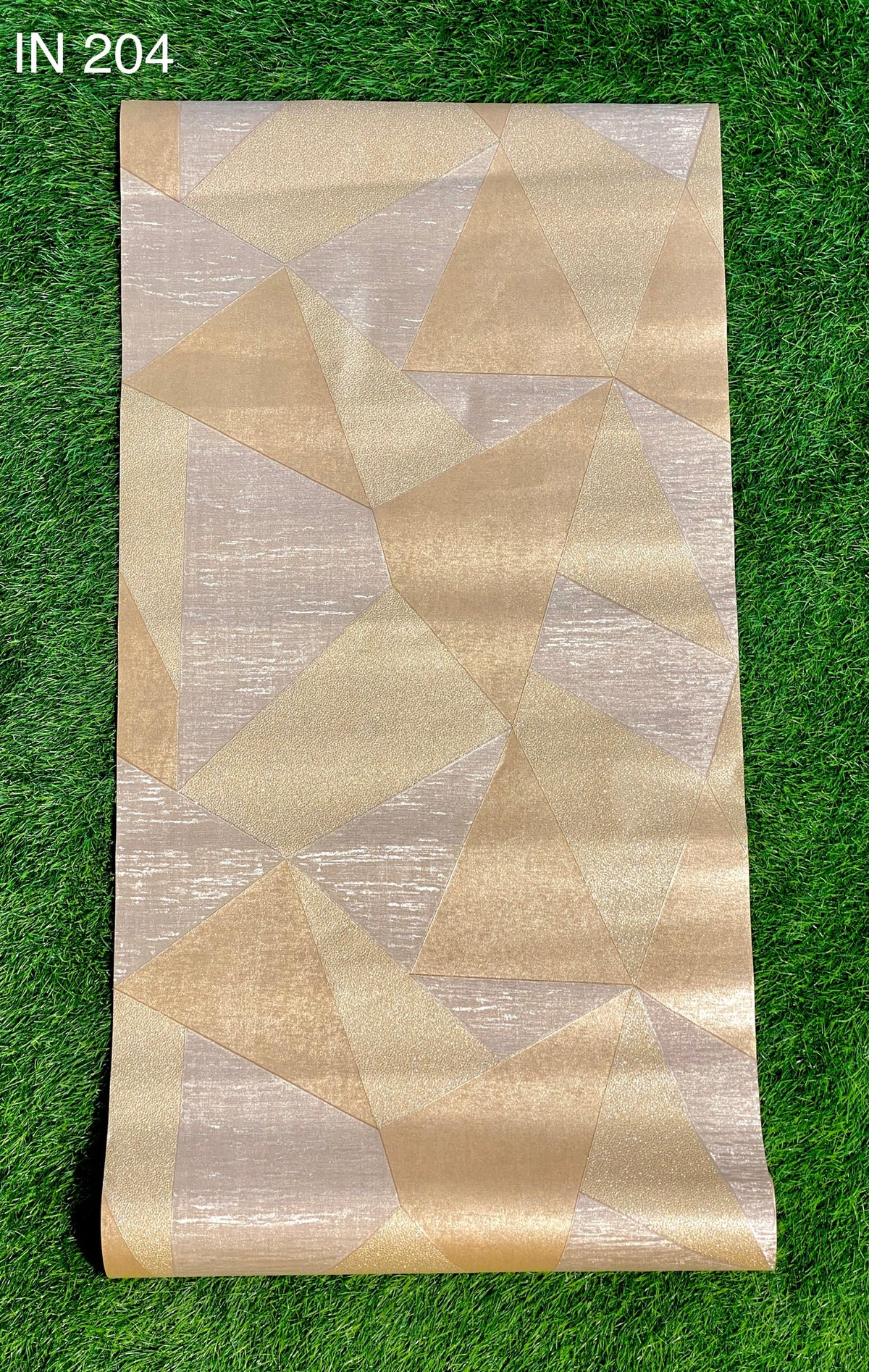 Golden Brown Abstract Design  Not Self Adhesive 53 Cm X 1000 Cm for PVC Vinyl Coated for Wall Bedroom Living Room Latest Stylish for Home Decoration ( 57 Sqft Roll) (IN-204)