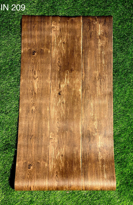 wooden Royal  design Not Self Adhesive 53 Cm X 1000 Cm for PVC Vinyl Coated for Wall Bedroom Living Room Latest Stylish for Home Decoration ( 57 Sqft Roll) (IN-209)