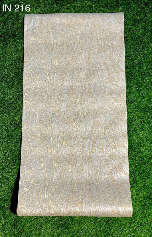 White And Golden  Abstract  Design  Not Self Adhesive 53 Cm X 1000 Cm for PVC Vinyl Coated for Wall Bedroom Living Room Latest Stylish for Home Decoration ( 57 Sqft Roll) (IN-216)