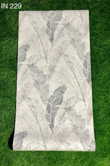 White And Gray  Floral Design  Not Self Adhesive 53 Cm X 1000 Cm for PVC Vinyl Coated for Wall Bedroom Living Room Latest Stylish for Home Decoration ( 57 Sqft Roll) (IN-229)