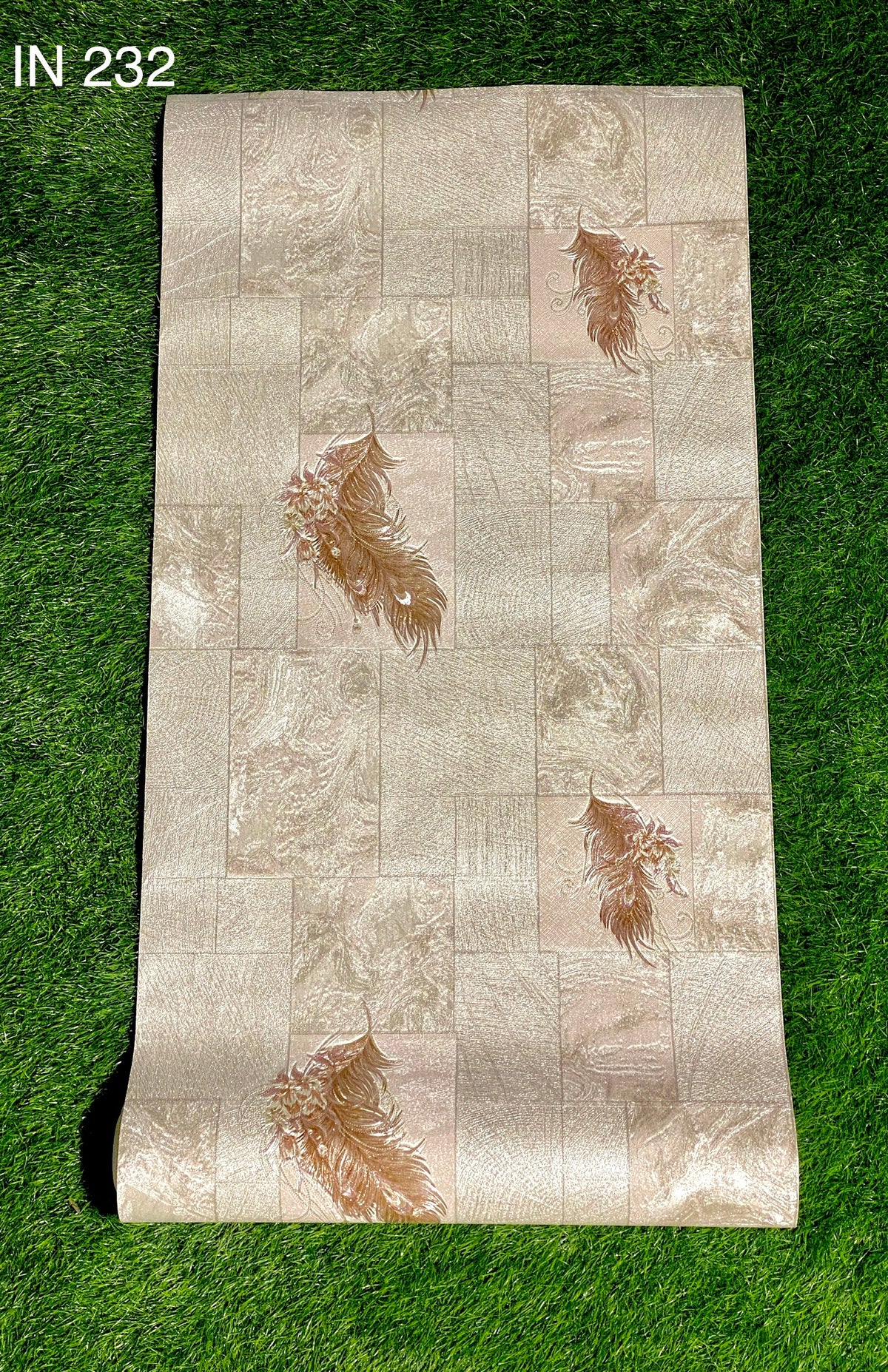 gold  & Brown  Royal  design Not Self Adhesive 53 Cm X 1000 Cm for PVC Vinyl Coated for Wall Bedroom Living Room Latest Stylish for Home Decoration ( 57 Sqft Roll) (IN 232)