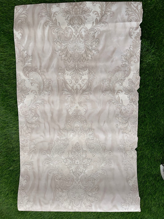 Light Pink Floral Design with Golden  Pattern Design  Not Self Adhesive 53 Cm X 1000 Cm for PVC Vinyl Coated for Wall Bedroom Living Room Latest Stylish for Home Decoration ( 57 Sqft Roll) (IN-03)