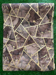 Brown Marble  Design with Golden Pattern Design  Not Self Adhesive 53 Cm X 1000 Cm for PVC Vinyl Coated for Wall Bedroom Living Room Latest Stylish for Home Decoration ( 57 Sqft Roll) (IN-06)