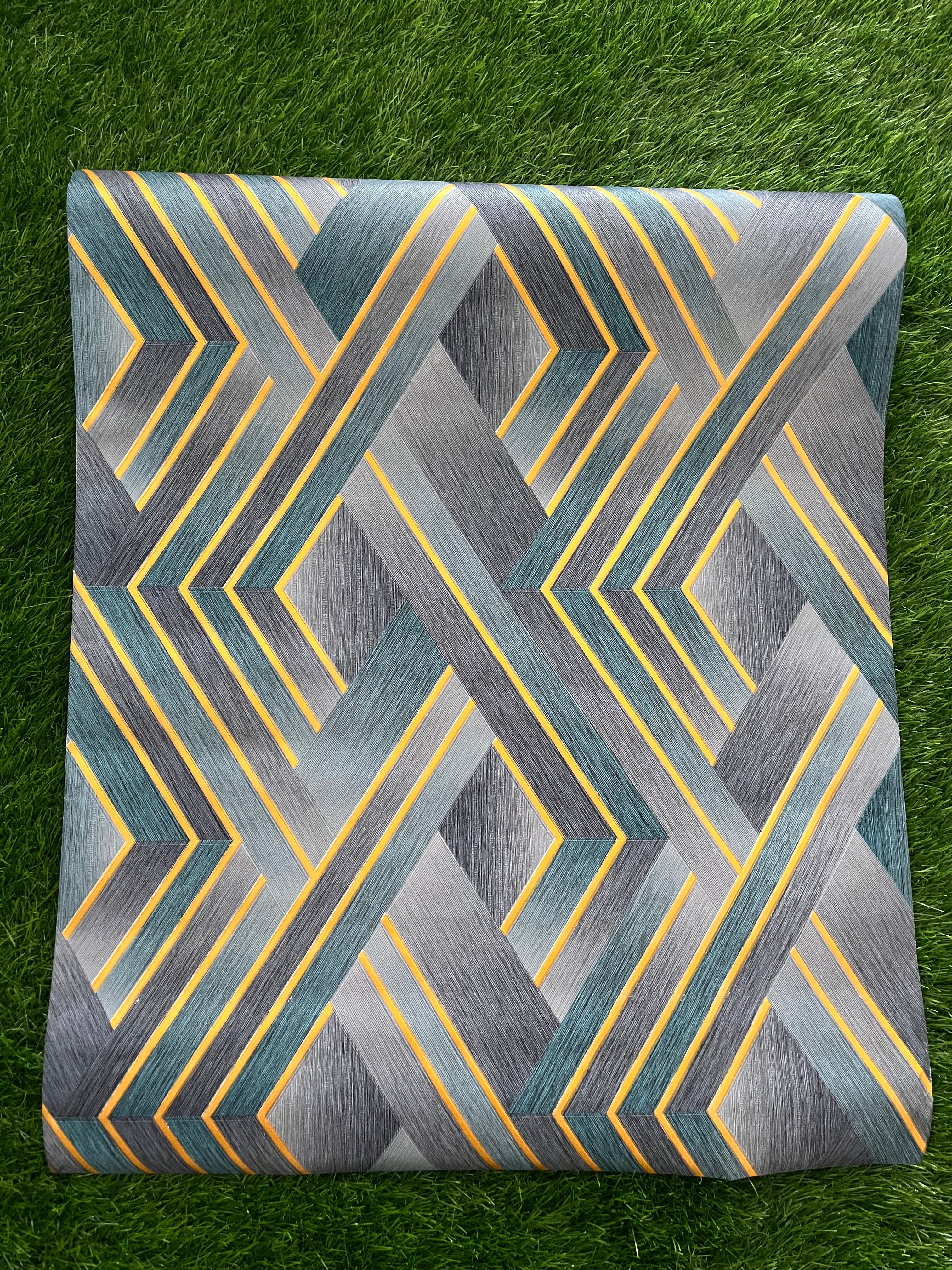 Marble Design with Golden Pattern Design Not Self Adhesive 53 Cm X 1000 Cm for PVC Vinyl Coated for Wall Bedroom Living Room Latest Stylish for Home Decoration ( 57 Sqft Roll) (IN-12)