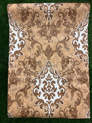 Brown & White Floral  Pattern Design Not Self Adhesive 53 Cm X 1000 Cm for PVC Vinyl Coated for Wall Bedroom Living Room Latest Stylish for Home Decoration ( 57 Sqft Roll) (IN-37)