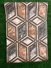 Gray & Brown 3D Design Not Self Adhesive 53 Cm X 1000 Cm for PVC Vinyl Coated for Wall Bedroom Living Room Latest Stylish for Home Decoration ( 57 Sqft Roll) (IN-43)