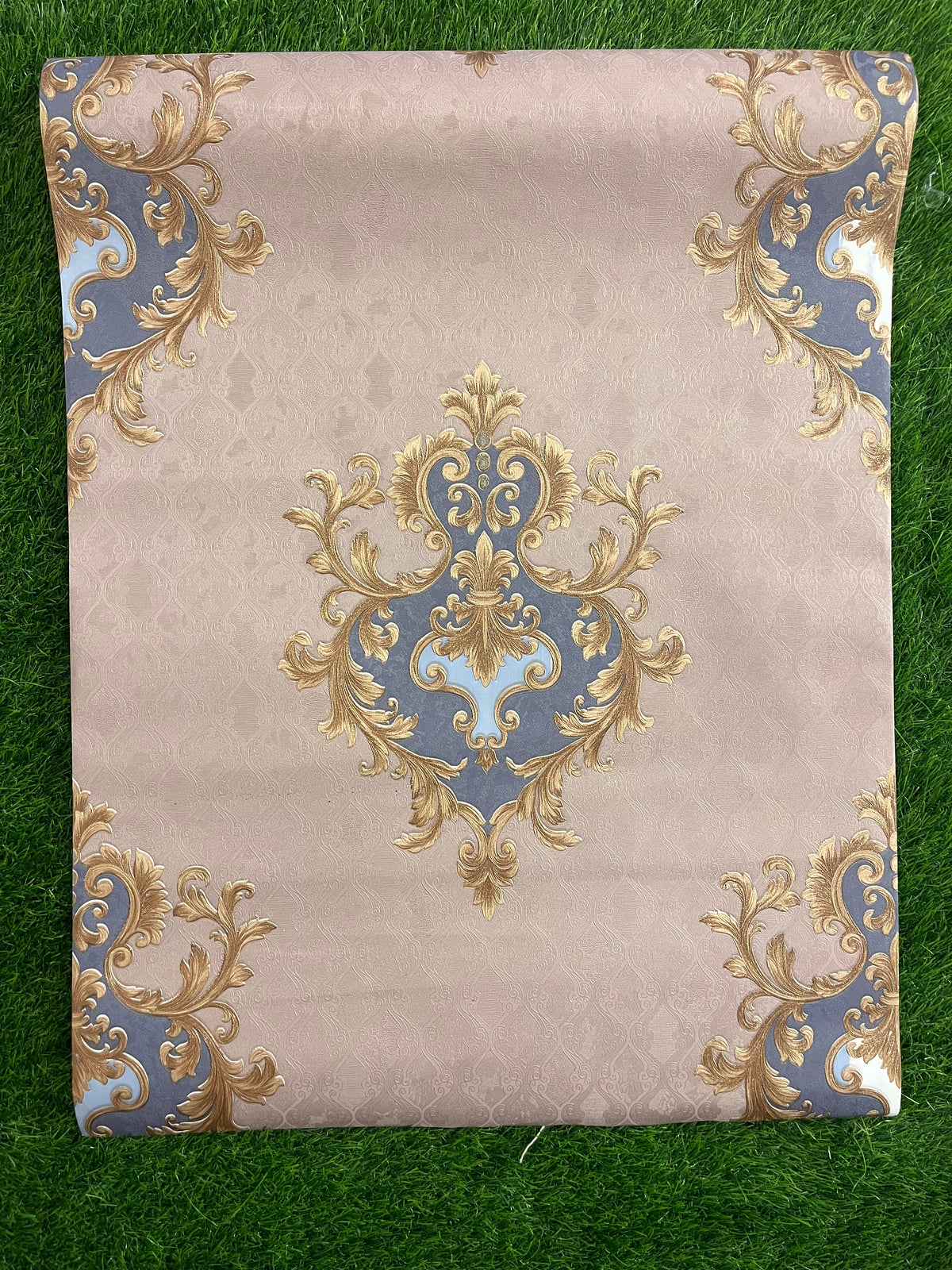 Blue & White Floral  Pattern Design Not Self Adhesive 53 Cm X 1000 Cm for PVC Vinyl Coated for Wall Bedroom Living Room Latest Stylish for Home Decoration ( 57 Sqft Roll) (IN-45)