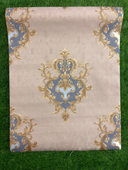 Blue & White Floral  Pattern Design Not Self Adhesive 53 Cm X 1000 Cm for PVC Vinyl Coated for Wall Bedroom Living Room Latest Stylish for Home Decoration ( 57 Sqft Roll) (IN-45)