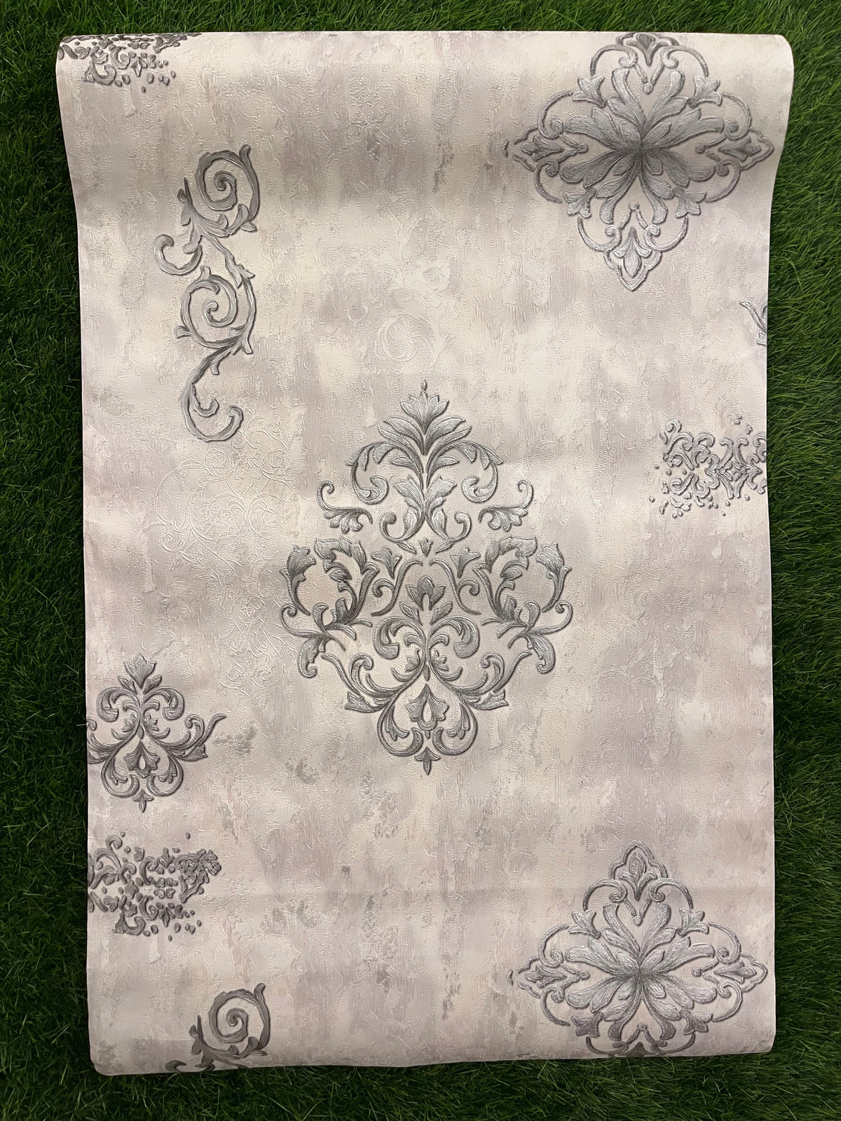White Marble Design With Gray Floral Pattern Design Not Self Adhesive 53 Cm X 1000 Cm for PVC Vinyl Coated for Wall Bedroom Living Room Latest Stylish for Home Decoration ( 57 Sqft Roll) (IN-49)