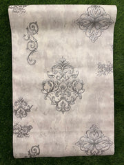 White Marble Design With Gray Floral Pattern Design Not Self Adhesive 53 Cm X 1000 Cm for PVC Vinyl Coated for Wall Bedroom Living Room Latest Stylish for Home Decoration ( 57 Sqft Roll) (IN-49)