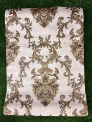 Brown Floral Pattern Design Not Self Adhesive 53 Cm X 1000 Cm for PVC Vinyl Coated for Wall Bedroom Living Room Latest Stylish for Home Decoration ( 57 Sqft Roll) (IN-51)