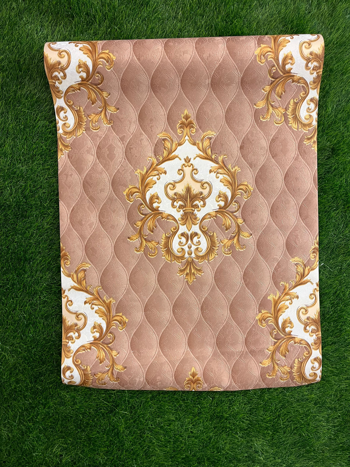 Brown 3D  Pattern  Not Self Adhesive 53 Cm X 1000 Cm for PVC Vinyl Coated for Wall Bedroom Living Room Latest Stylish for Home Decoration ( 57 Sqft Roll) (IN-52)