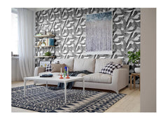 Infidecor 3d Wall Paper for Wall Decor - 3D Wall Sticker for Bedroom - Self Adhesive - Peel & Stick - Wallpaper for Walls (45cm x 500cm,Grey & Silver, 1, Wallpaper Roll)