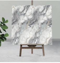 UV Coated Real Marble Tile Designed wall Stickers, Self Adhesive And Washable Wall Stickers For Wall Decoration (60 CM x 60 CM) ( Set Of 05 )(MS-31)