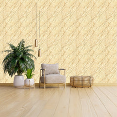 Light Brown UV Coated Real Marble Tile Designed wall Stickers, Self Adhesive And Washable Wall Stickers For Wall Decoration (60 CM x 60 CM) ( Set Of 05 )(MS-52)