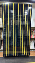 Black with Golden Strips UV Coated Self Adhesive Real Marble finished Wallpaper Roll For Hall, Bedroom, Hotel And Cafe Décor | Washable and Waterproof Marble Wallpaper Roll(4 Feet x 9.25 Feet)MS Roll-101