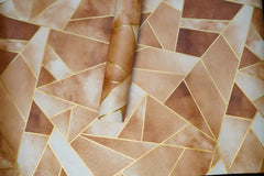 Dark Brown Abstract Design with Golden pattern Wallpapers 3D  Design Not Self Adhesive 53 Cm X 1000 Cm for PVC Vinyl Coated for  Wall Bedroom Living Room Latest Stylish for Home Decoration (Dark Brown Design  & Golden  , 57 Sqft Roll) (NW-07)