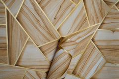 Light Wooden Abstract Design with Golden pattern Wallpapers 3D  Design Not Self Adhesive 53 Cm X 1000 Cm for PVC Vinyl Coated for Wall Bedroom Living Room Latest Stylish for Home Decoration (Light Brown & Golden  , 57 Sqft Roll) (NW-04)