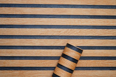 3D Dark Brown Panel  with Black Stripes  Design Not Self Adhesive 53 Cm X 1000 Cm for PVC Vinyl Coated for Wall Bedroom Living Room Latest Stylish for Home Decoration (Dark Brown , 57 Sqft Roll) (NW-34)