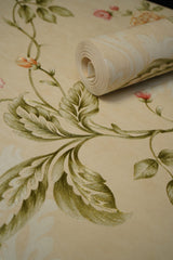 Floral Pattern  Wallpaper  Not Self Adhesive 53 Cm X 1000 Cm for PVC Vinyl Coated for  Wall Bedroom Living Room Latest Stylish for Home Decoration (Cream & Multicolor , 57 Sqft Roll) (NW-31)
