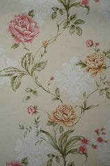 Floral Pattern  Wallpaper  Not Self Adhesive 53 Cm X 1000 Cm for PVC Vinyl Coated for  Wall Bedroom Living Room Latest Stylish for Home Decoration (Cream & Multicolor , 57 Sqft Roll) (NW-31)