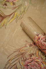 Light Brown with Multicolor Feather on it  Not Self Adhesive 53 Cm X 1000 Cm for PVC Vinyl Coated for  Wall Bedroom Living Room Latest Stylish for Home Decoration (Multicolor, 57 Sqft Roll) (NW-12)